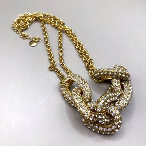 Gold-Tone & Rhinestones Statement Necklace